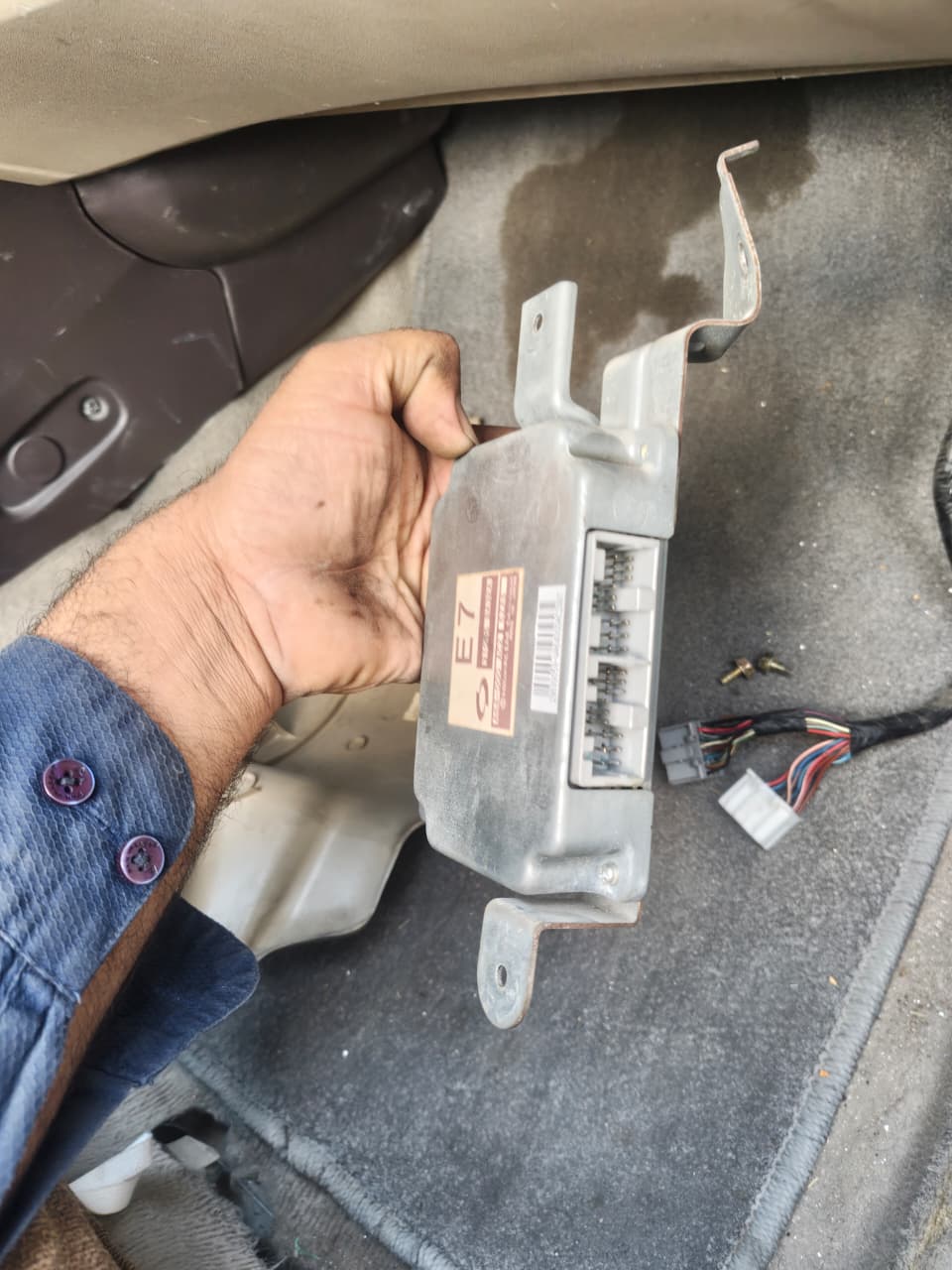 Engine control unit removed for diagnostics