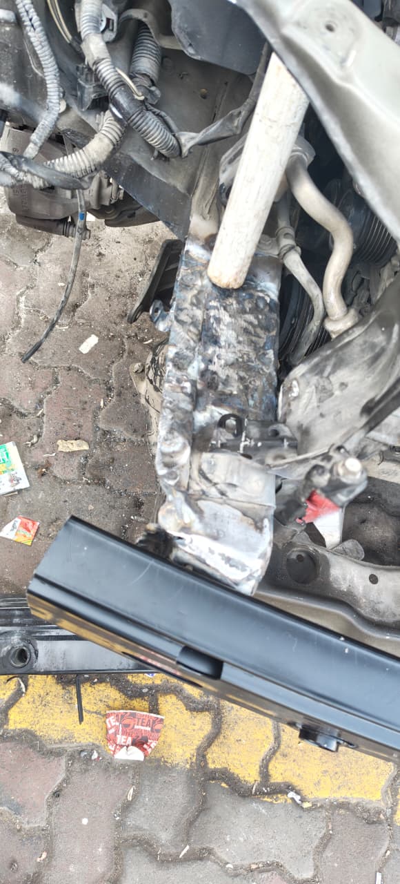 Welding on a vehicle subframe
